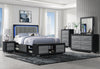 EMMA BLACK/GREY FULL BED GROUP