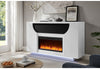 AVEENA WHITE 76" ENT UNIT WITH TV, LED, SPEAKERS, CRYSTAL AND POP-UP