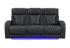 U8611 BLANCHE CHARCOAL POWER RECLINING SOFA WITH PHR AND LED