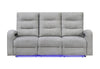 U6611 GREY 15 POWER RECLINING SOFA WITH LED