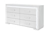 NAOMI SILVER MARBLE DRESSER WITH LED