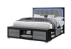 EMMA BLACK/GREY KING BED WITH LED AND USB