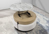 T42 NATURAL COFFEE TABLE WITH 3 STOOLS