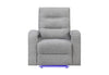 U6611 GREY 15 POWER RECLINER WITH LED