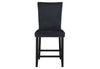 D04 WHITE BAR TABLE AND 6 D04 BLACK BAR STOOL