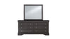 POMPEI METALLIC GREY QUEEN BED, DRESSER, MIRROR AND 2 NIGHTSTANDS