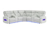 U8611 BLANCHE SILVER SECTIONAL WITH LED