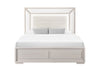 CLARA BEIGE KING BED WITH LED