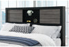 LISBON GREY/BLACK BOOKCASE TWIN BED GROUP