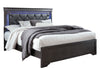 POMPEI METALLIC GREY QUEEN BED WITH LED