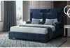OSCAR NAVY BLUE KING BED NO WOOD TRIM
