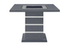 MONACO DARK GREY BAR TABLE AND 8 MONACO DARK GREY BAR STOOLS