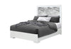 NAOMI SILVER MARBLE FULL BED WITH LED