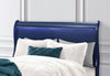 CHARLIE BLUE QUEEN BED WITH LED, DRESSER, MIRROR, NIGHTSTAND