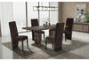 D12 BROWN DINING TABLE WITH 4 D12 BROWN DINING CHAIRS