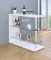 G100167 Two-Shelf Contemporary Bar Unit with Wine Holder image