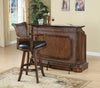 Traditional Ornate Brown Bar Stool image