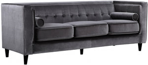 Meridian Taylor Velvet Sofa in Grey 642GRY-S image