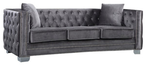 Meridian Reese Velvet Sofa in Grey 648GRY-S image