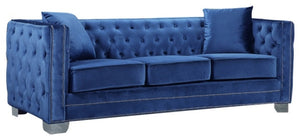 Meridian Reese Velvet Sofa in Light Blue 648LtBlu-S image