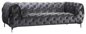 Meridian Mercer Velvet Sofa in Grey 646GRY-S image
