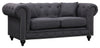 Meridian Chesterfield Linen Loveseat in Grey 662GRY-L image