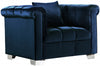 Meridian Kayla Velvet Chair in Navy 615Navy-C image