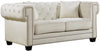 Meridian Bowery Velvet Loveseat in Cream 614Cream-L image