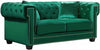 Meridian Bowery Velvet Loveseat in Green 614Green-L image