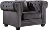 Meridian Bowery  Velvet Chair in Grey 614Grey-C image