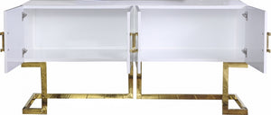 Meridian Beth Sideboard/Console in White/Gold 306 image