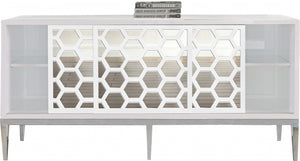 Meridian Zoey Sideboard/Buffet in Chrome/White 303 image