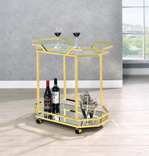 Traditional Brass Serving Cart image