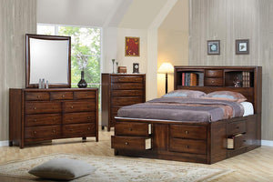 Hillary and Scottsdale Cappuccino King Five-Piece Bedroom Set image