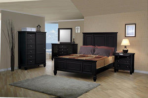 G201321Q-S4 Sandy Beach Black Queen Four-Piece Bedroom Set image