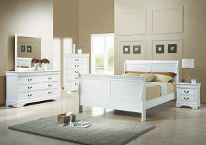 Louis Philippe Traditional Youth White Queen Bed image