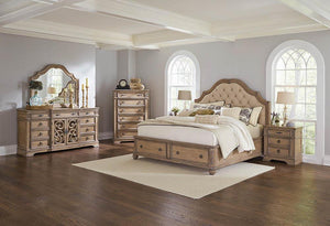 Ilana Traditional Antique Linen and Cream California King Storage Bed image