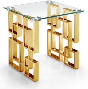 Meridian Pierre End Table in Gold 214-E image