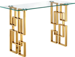 Meridian Pierre Console Table in Gold 214-S image