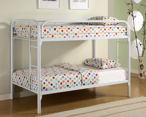 G2256 Contemporary White Twin Metal Bunk Bed image