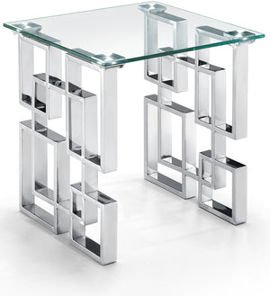 Meridian Alexis Chrome End Table in Chrome Stainless Steel 231-E image
