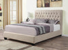 Chloe Transitional Oatmeal Upholstered California King Bed image