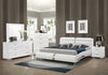 Felicity Contemporary White Upholstered Eastern King Bed image