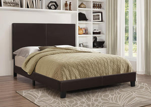 Mauve Upholstered Platform Brown Full Bed image