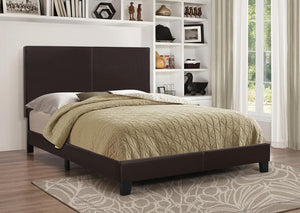 Mauve Upholstered Platform Brown Twin Bed image