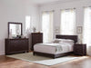 Dorian Brown Faux Leather Upholstered Queen Bed image