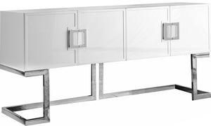 Meridian Beth Sideboard/Console in Chrome/White 308 image