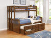 Atkin Weathered Walnut Twin XL-over-Queen Bunk Bed image