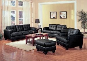 Samuel Transitional Black Three-Piece Living Room Set image