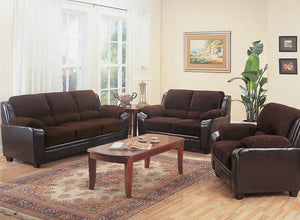 Monika Transitional Chocolate Three-Piece Living Room Set image